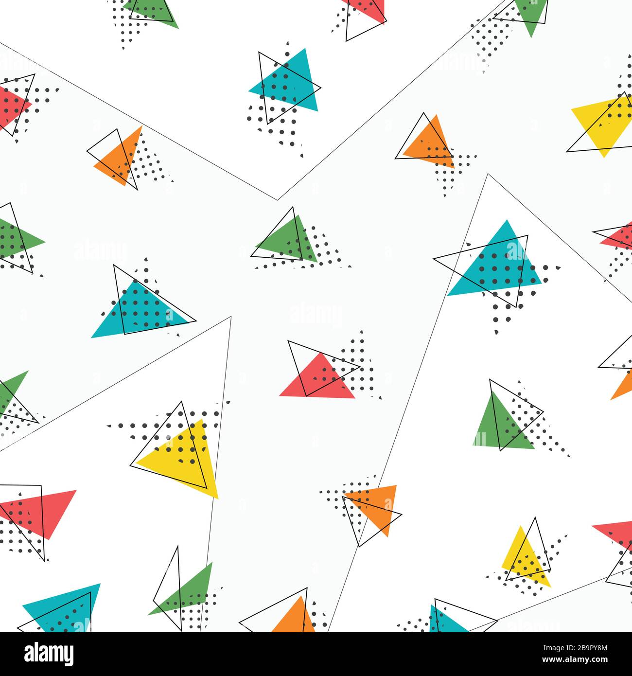 Abstraktes Dreiecksmuster im Grafikdesign. Verwendung für Werbung, Poster, Grafiken, Vorlagen, Cover. Illustration Vector eps10 Stock Vektor