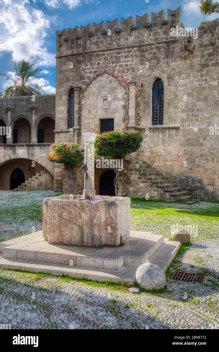 Gebäude in der Altstadt von Rhodos Insel. Griechenland Stockfoto