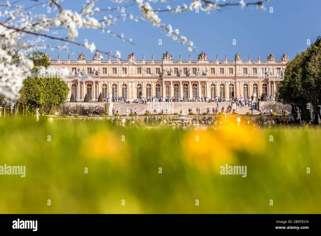 Château de Versailles im Frühling in Paris Frankreich Stockfoto