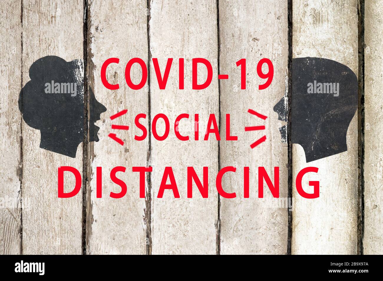Sperrregeln. Konzept der sozialen Distanzierung. COVID 19 Coronavirus Hintergrund. NCov, sars cov 2. Pandemie-Quarantäne. Person spricht, hustet, niest Stockfoto