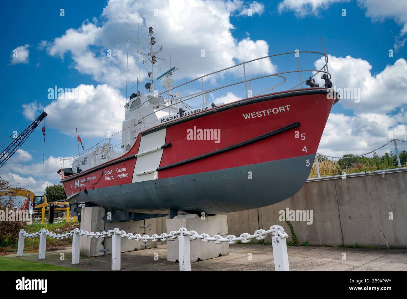 Hafen und Hafengebiet von Meaford, Ontario, Kanada, Nordamerika Stockfoto