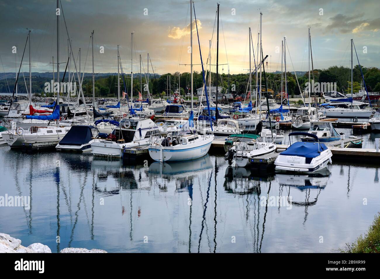 Hafen und Hafengebiet von Meaford, Ontario, Kanada, Nordamerika Stockfoto