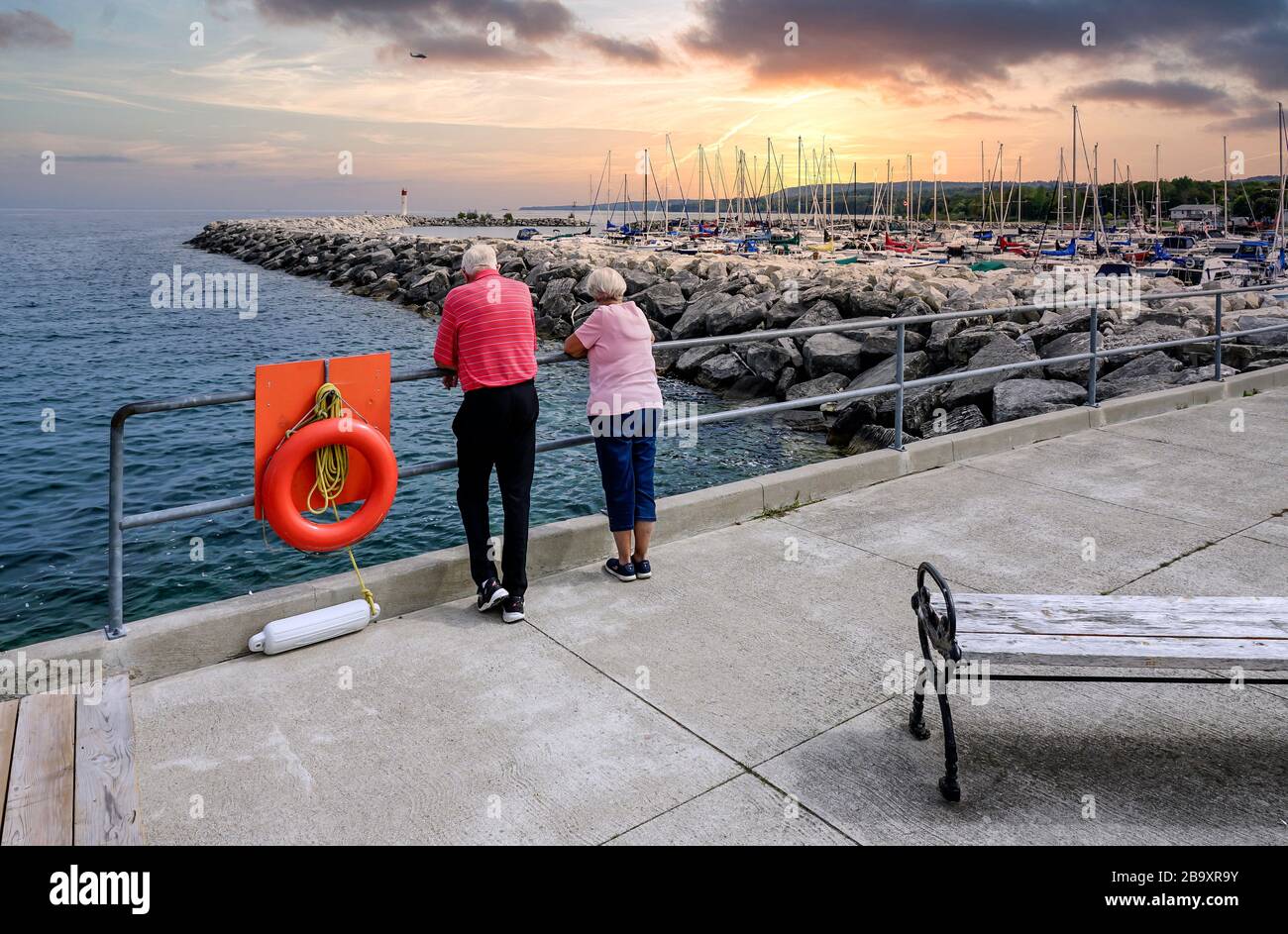 Hafen und Hafengebiet von Meaford, Ontario, Kanada, Nordamerika Stockfoto