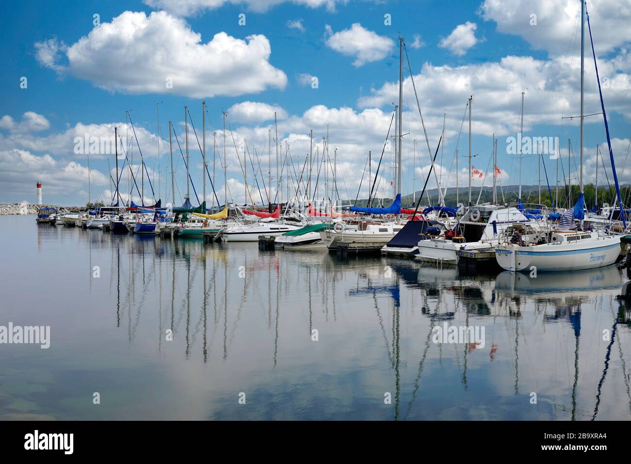 Hafen und Hafengebiet von Meaford, Ontario, Kanada, Nordamerika Stockfoto