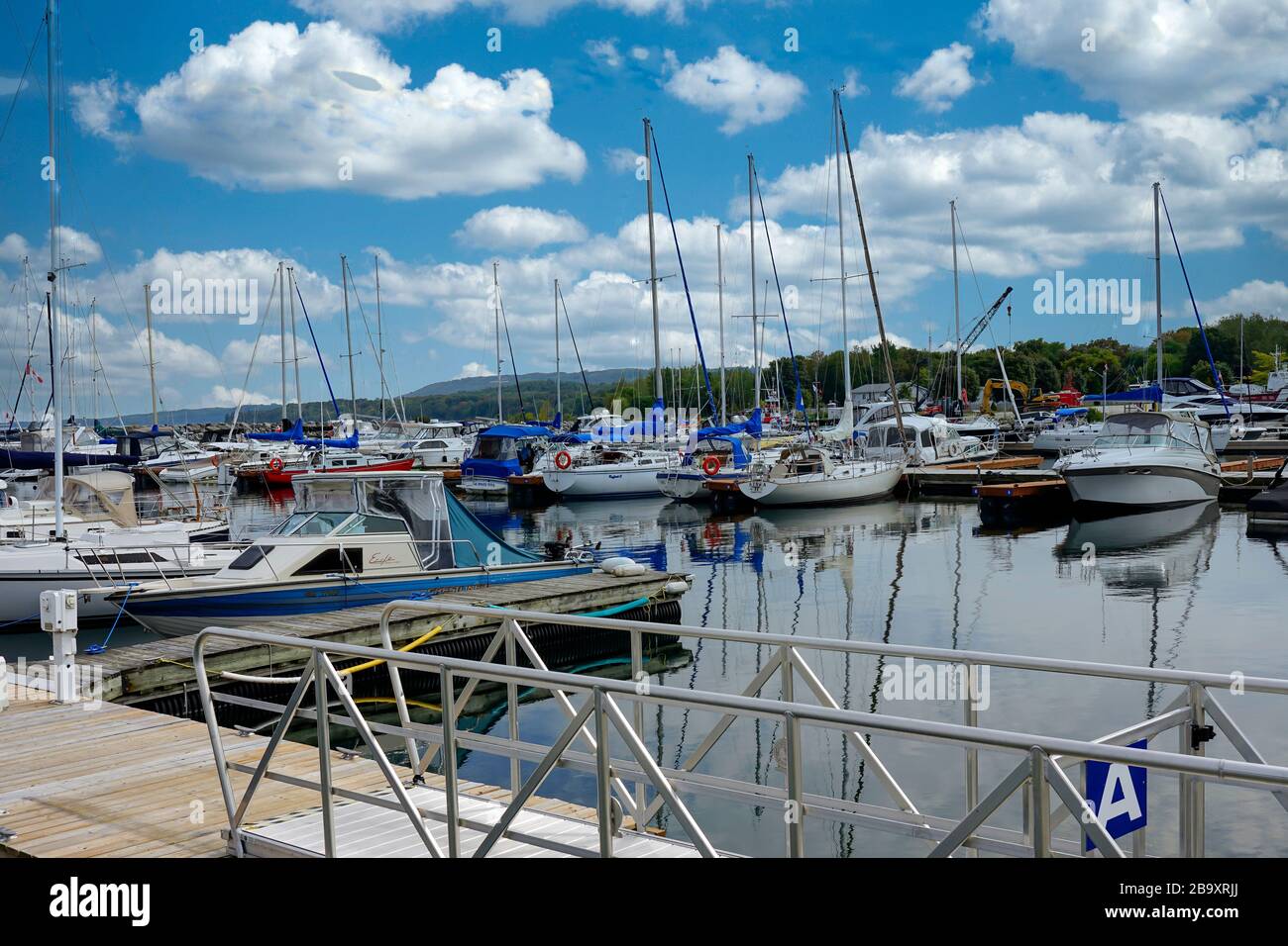 Hafen und Hafengebiet von Meaford, Ontario, Kanada, Nordamerika Stockfoto