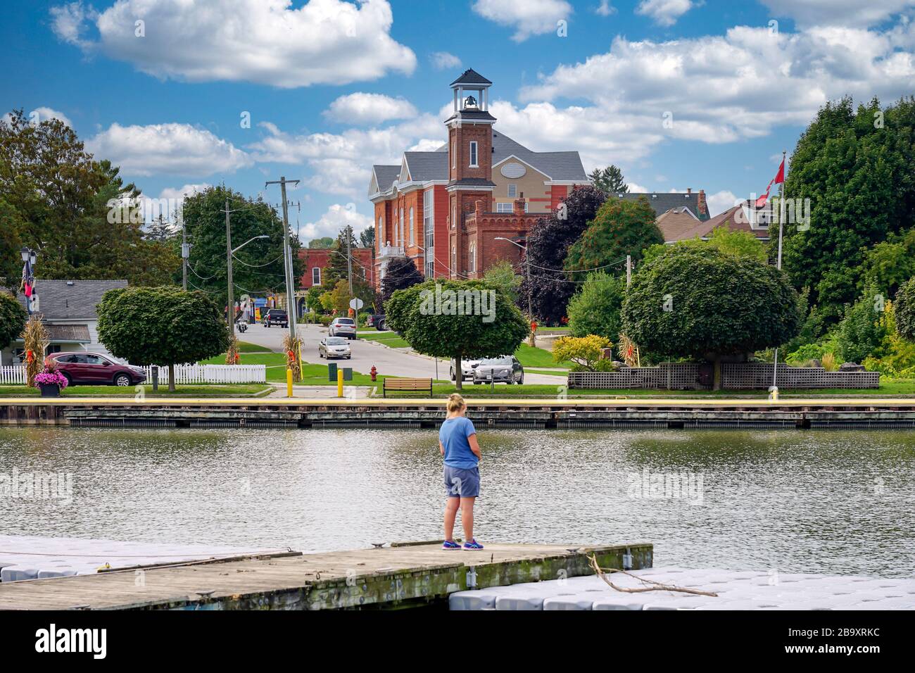 Hafen und Hafengebiet von Meaford, Ontario, Kanada, Nordamerika Stockfoto