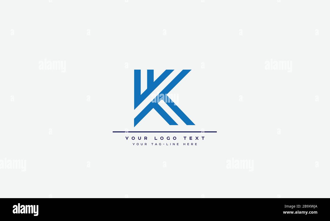 Abstrakter Buchstabe K, Logo KK Alphabet Stock Vektor