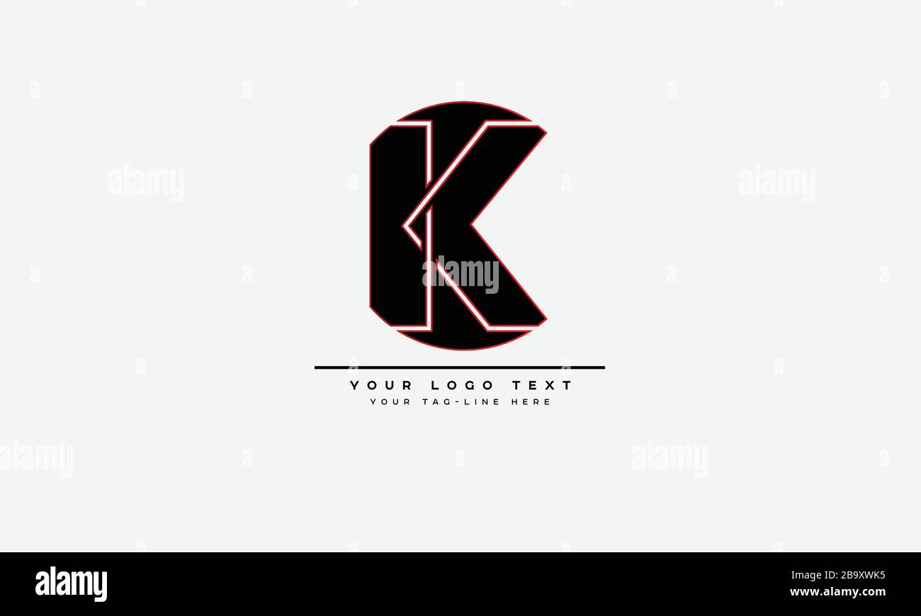 Abstrakter Buchstabe K, Logo KK Alphabet Stock Vektor