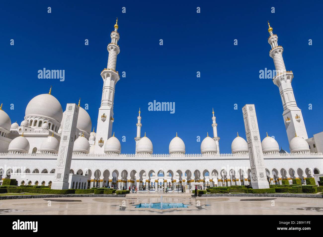 Vereinigte Arabische Emirate. Abu Dhabi. Scheich Zayed Große Moschee Stockfoto