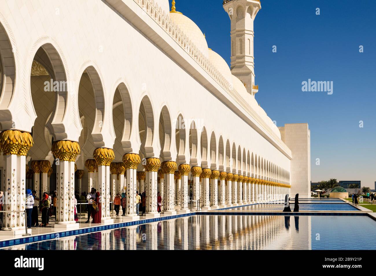 Vereinigte Arabische Emirate. Abu Dhabi. Scheich Zayed Große Moschee Stockfoto