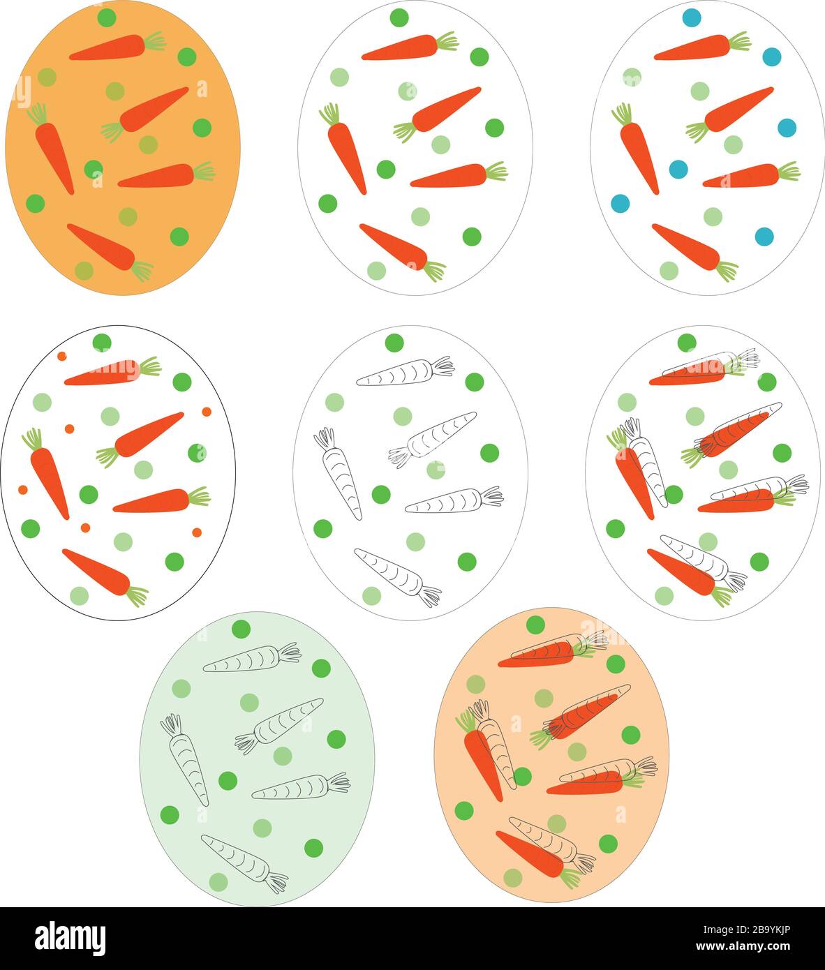 Beste Ei-Illustration für Osterkarten oder für jedes glückliche Design, das Sie Ihren Freunden, Kollegen oder Ihrer Familie anbieten möchten. Stockfoto