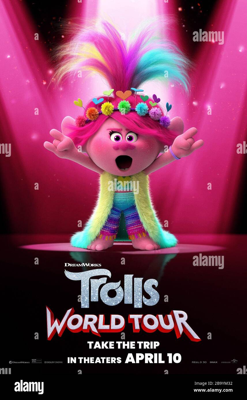 TROLLS WORLD TOUR, US-Charakterplakat, Poppy (Stimme: Anna Kendrick), 2020.  © Universal Pictures / Kostenlose Everett Collection Stockfotografie - Alamy