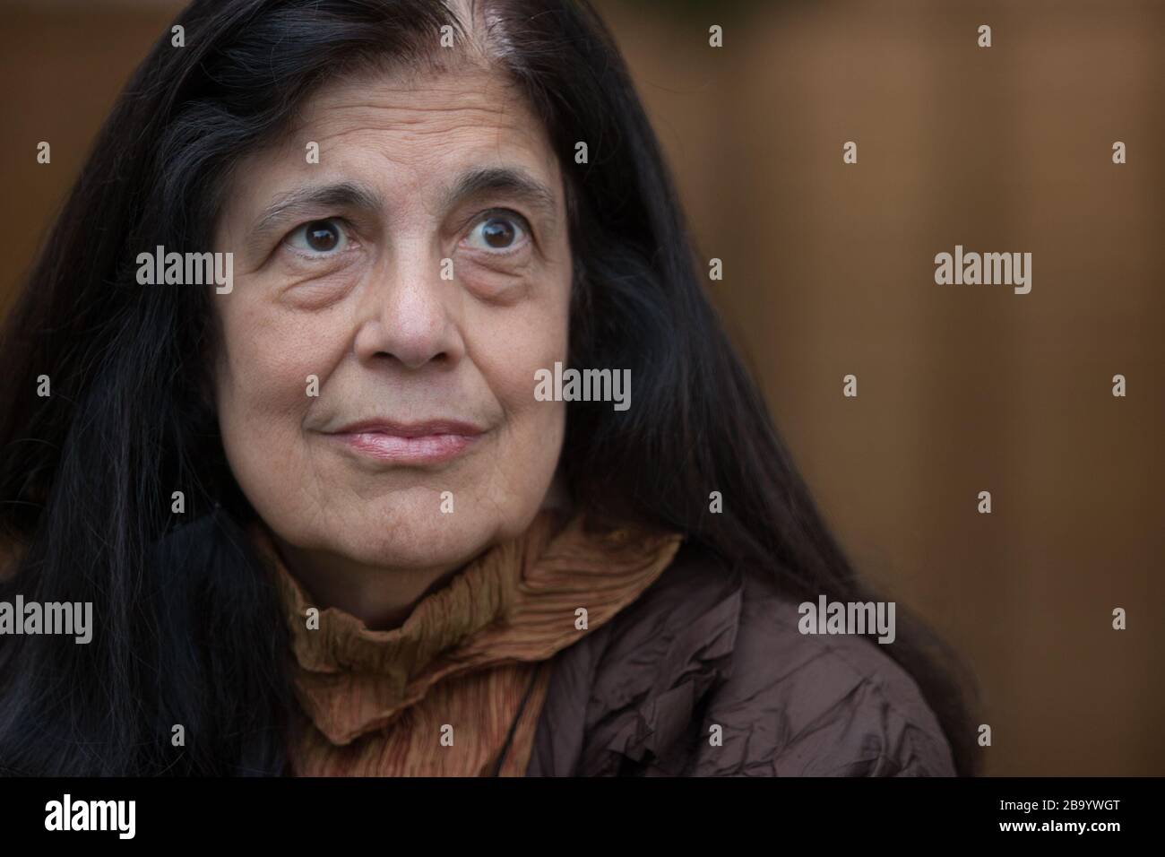 Susan Sontag, eine amerikanische Autorin, Literaturtheoretikerin, öffentliche Intellektuelle und politische Aktivistin, auf dem Edinburgh International Book Festival, Edinburgh, Schottland, August 2003. Stockfoto