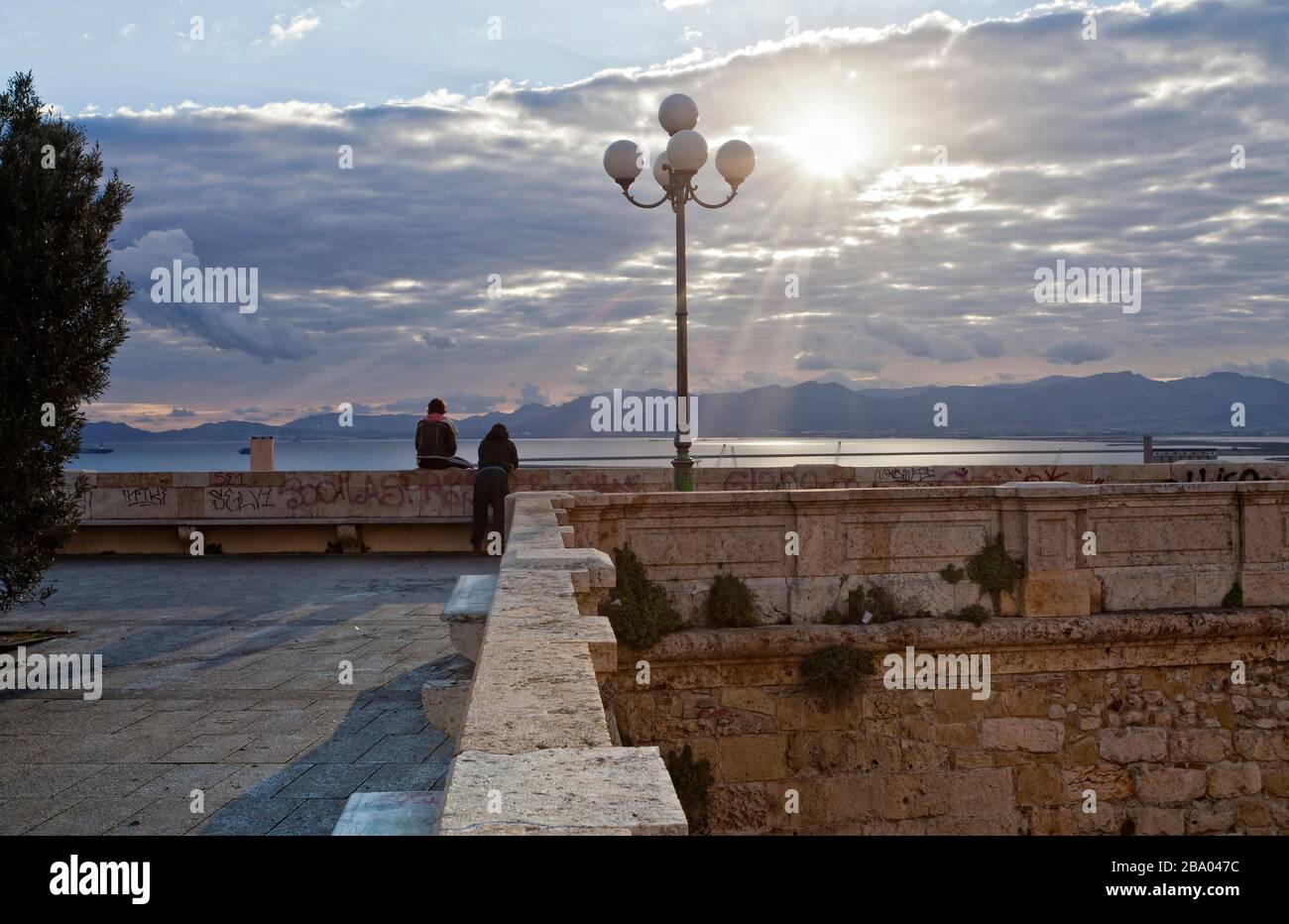 Bastioni San Remy, Cagliari, Sardinien, Italien, Europa Stockfoto