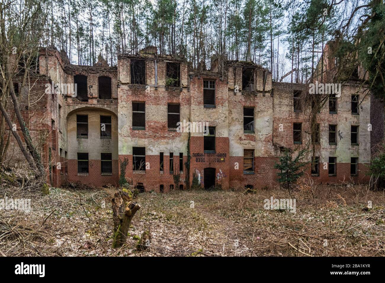 Der verlorene Ort Beelitz Heilstätten bei Berlin Stockfoto