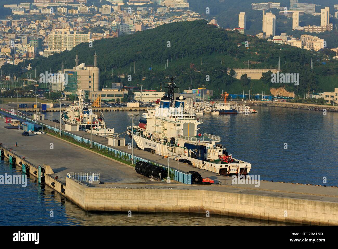 Küstenwache, Busan, Südkorea, Asien Stockfoto