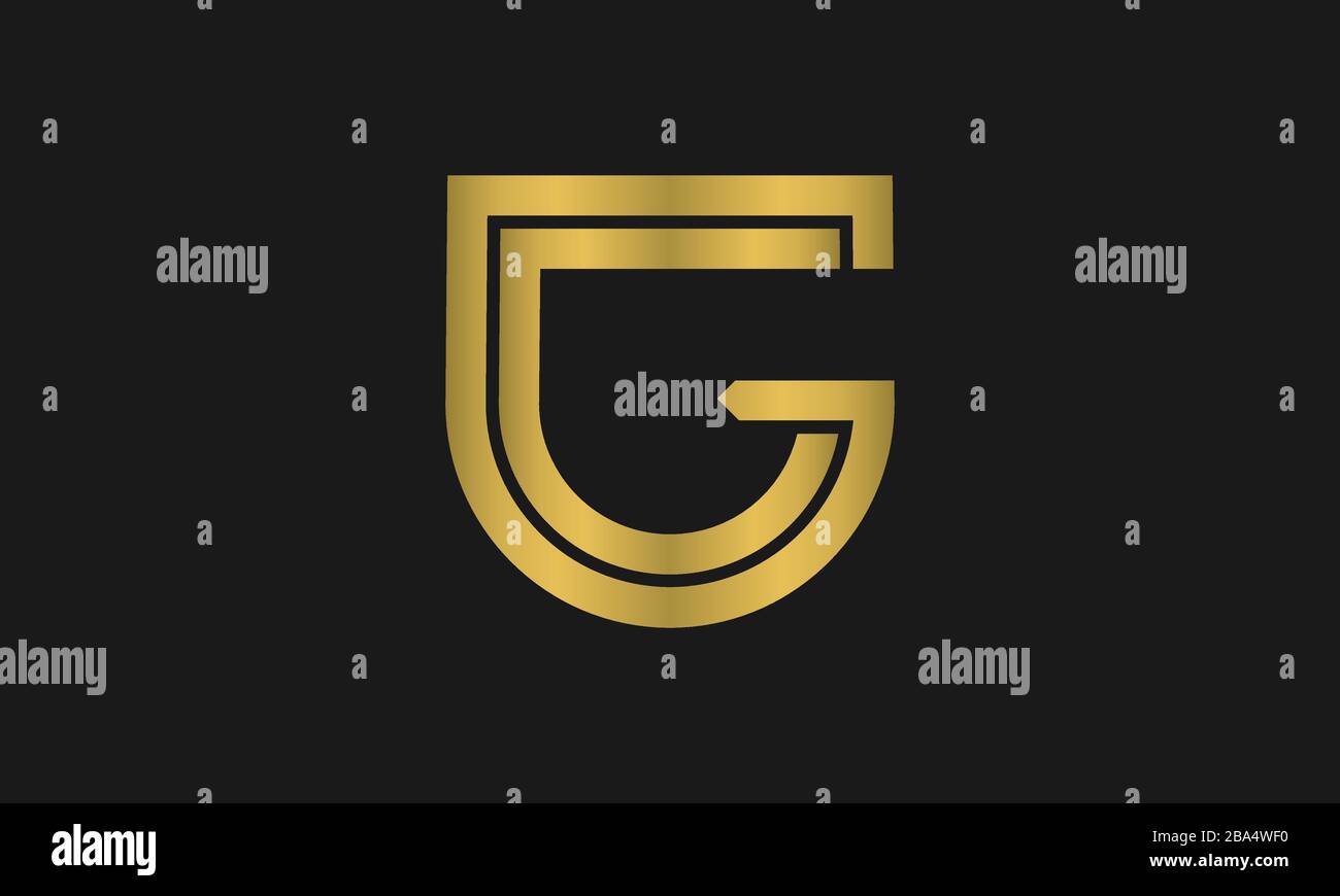 Buchstaben CG, GC Monogramm und Schild Zeichen Kombination. Logo-Design mit Line Art-Design. Symbolisiert Zuverlässigkeit, Sicherheit, Leistung, Sicherheit. Stock Vektor