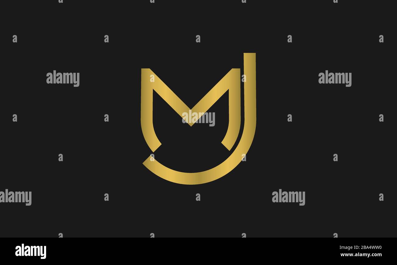 Buchstabe JM, MJ Monogramm und Schild Zeichen Kombination. Logo-Design mit Line Art-Design. Symbolisiert Zuverlässigkeit, Sicherheit, Leistung, Sicherheit. Stock Vektor