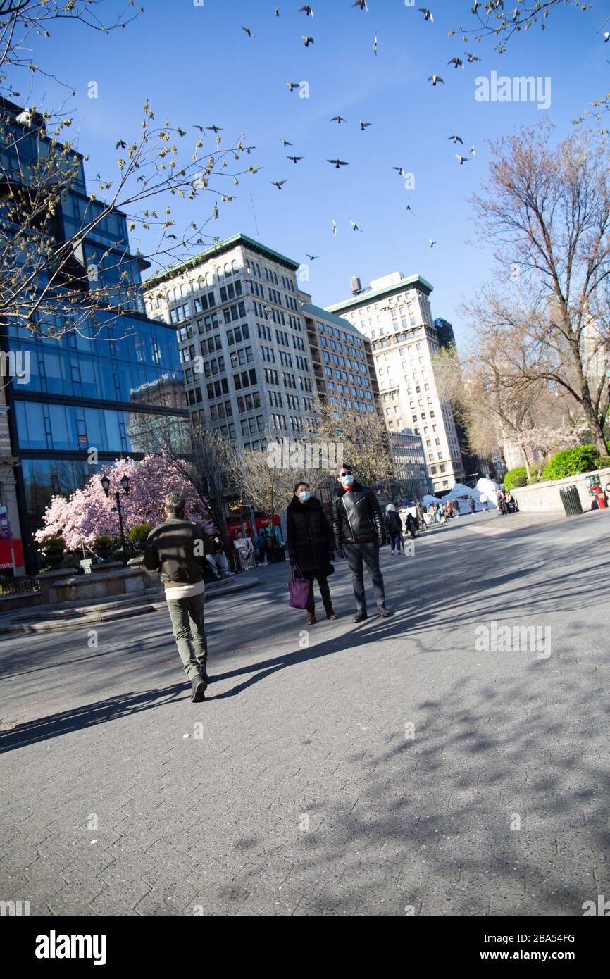 Leben während der Corona-Virus-Krise in New York Stockfoto