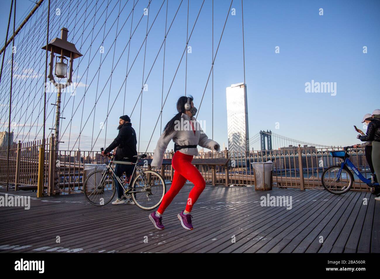 Leben während der Corona-Virus-Krise in New York Stockfoto