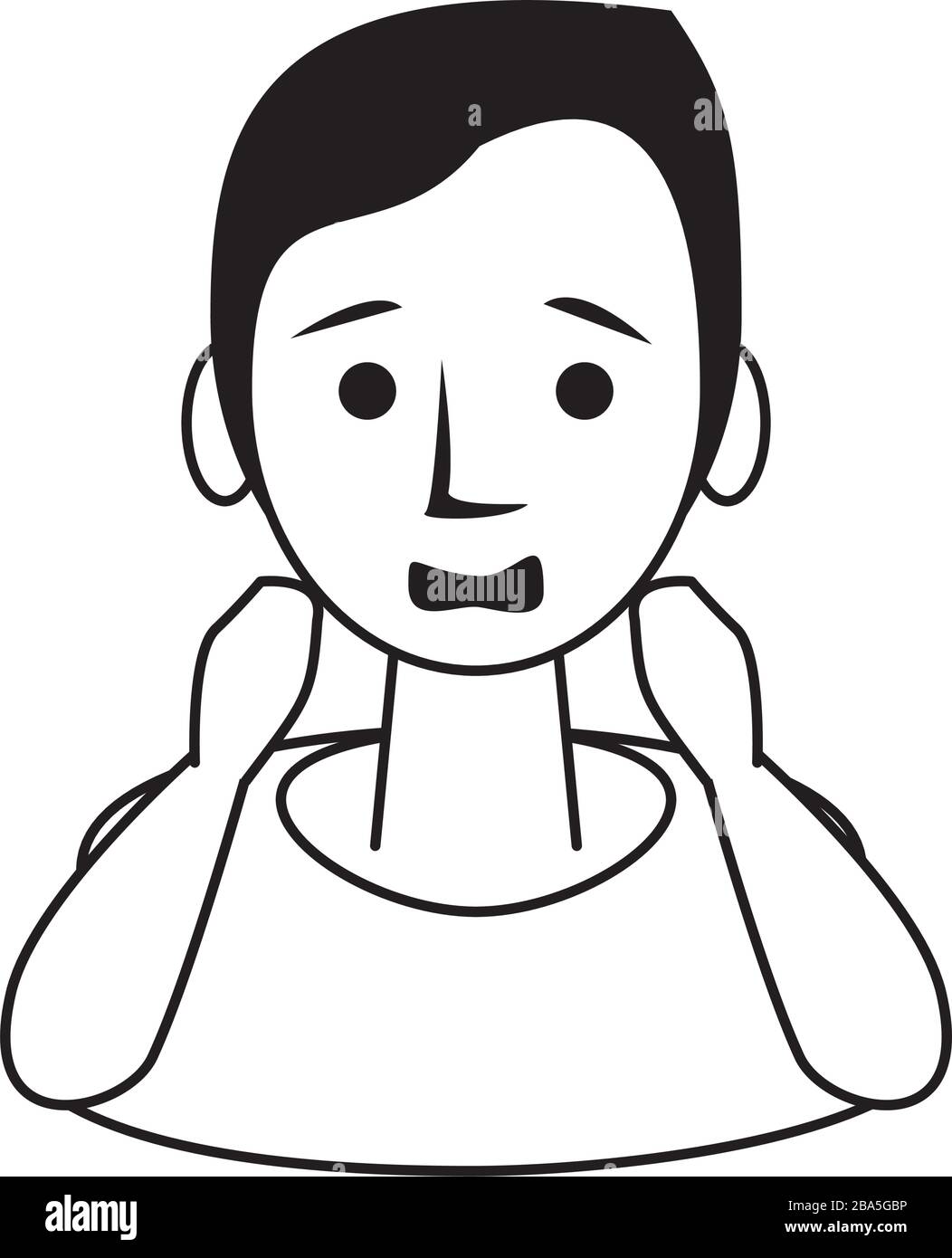 Frau erkrankt mit respiratorischem Charakter Stock Vektor