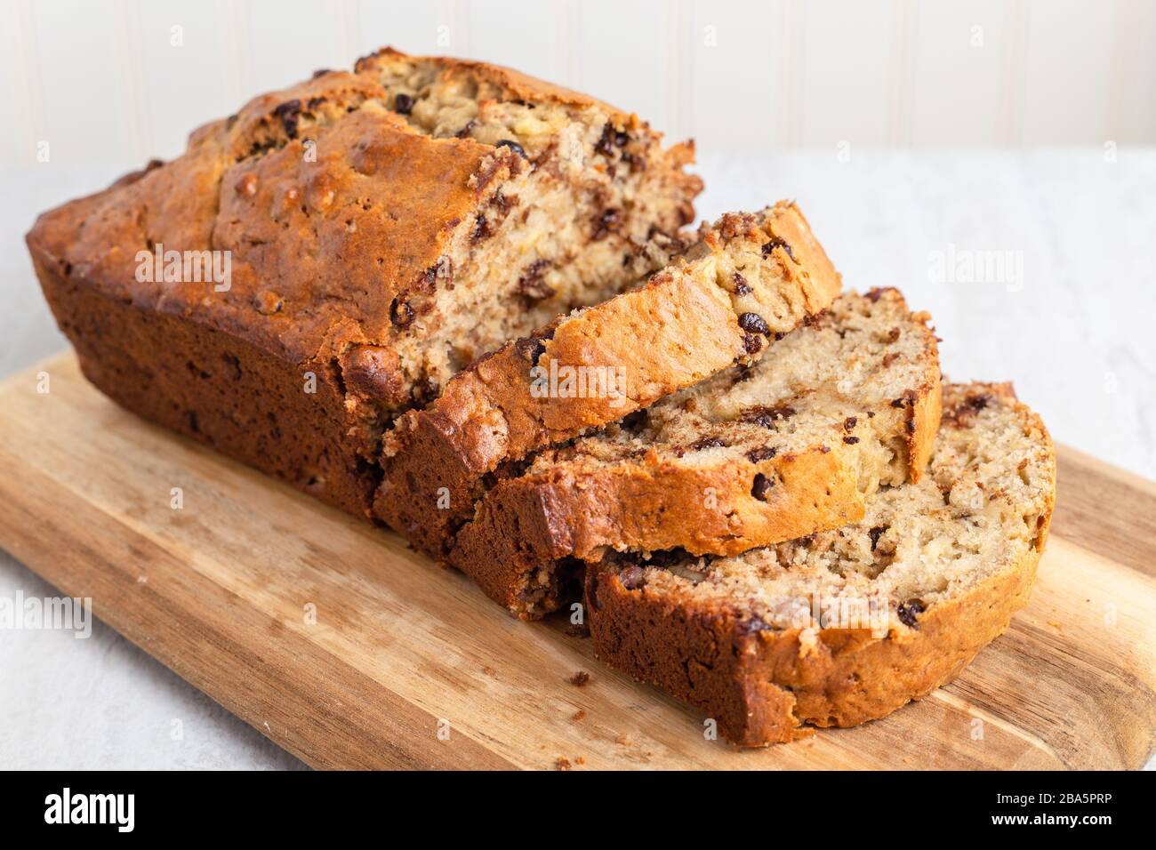 Frisch gebackenes Bananenbrot Stockfoto