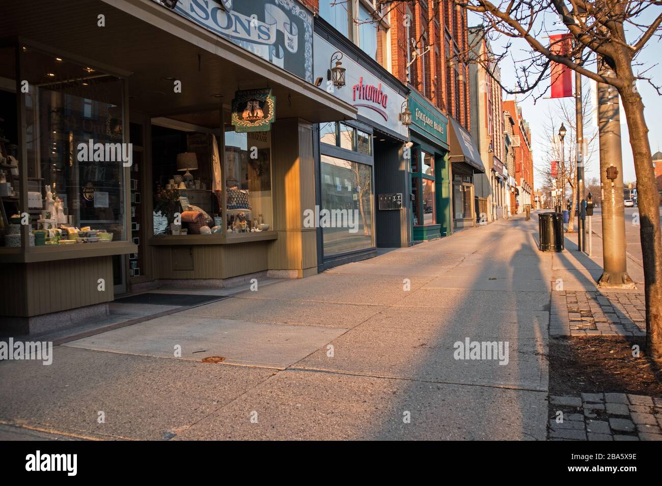 Coronavirus, Stratford, Ontario, eine einsame Stadt von Einheimischen und Touristen... Stockfoto