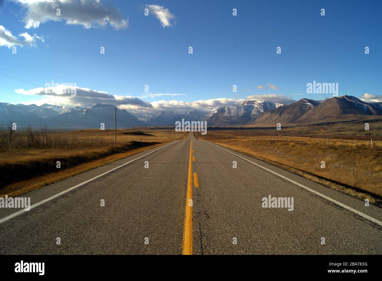 Landschaft Der Prairie Road Stockfoto