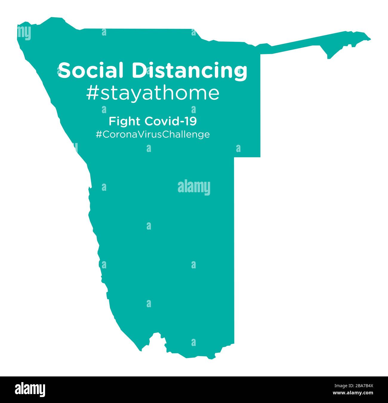 Karte mit Social Distancing Stayathome Tag Stock Vektor