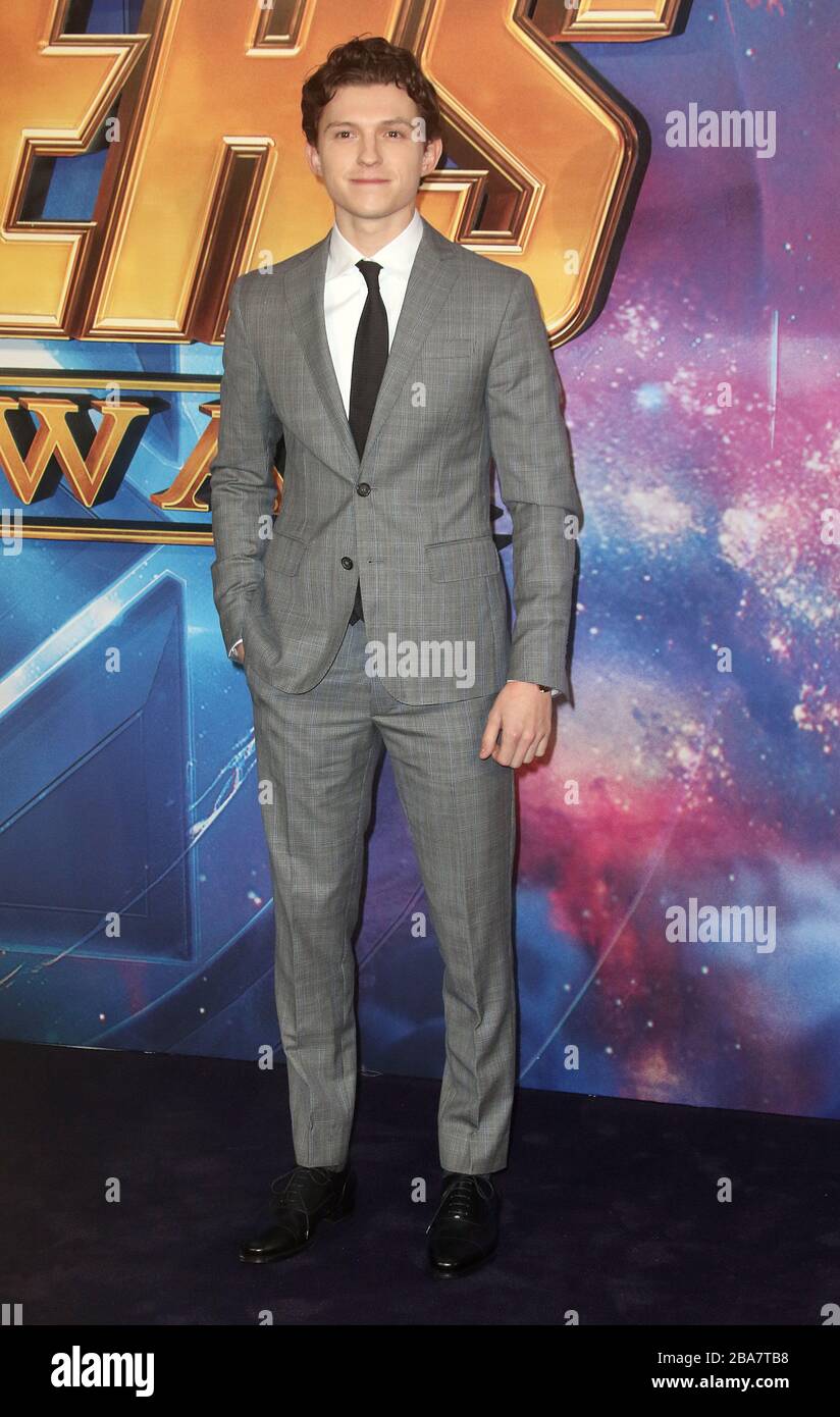 APR 08, 2018 - London, England, Großbritannien - "Avengers Infinity war" UK Fan Event Photo Shows: Tom Holland Stockfoto