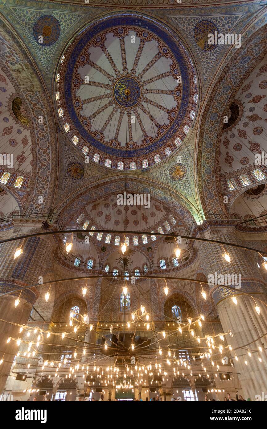 In der Blauen Moschee von Istanbul Stockfoto