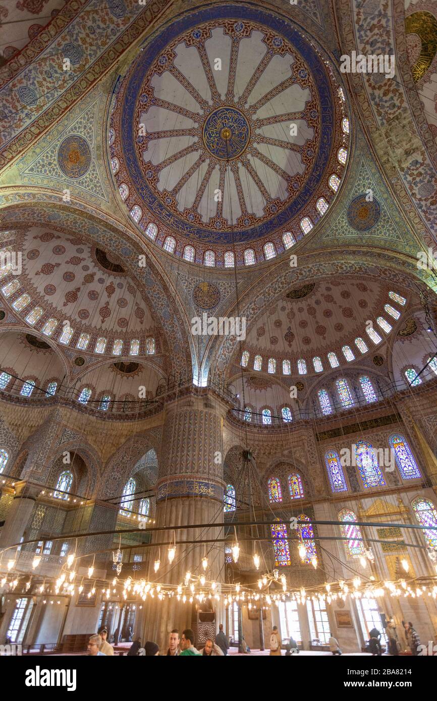 In der Blauen Moschee von Istanbul Stockfoto