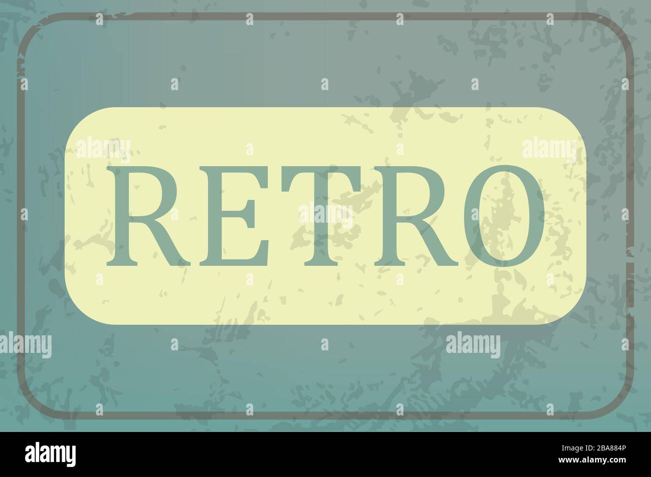 Retro-Schild, veralttes Plakat, Symbol für Vektorgrafiken Stock Vektor