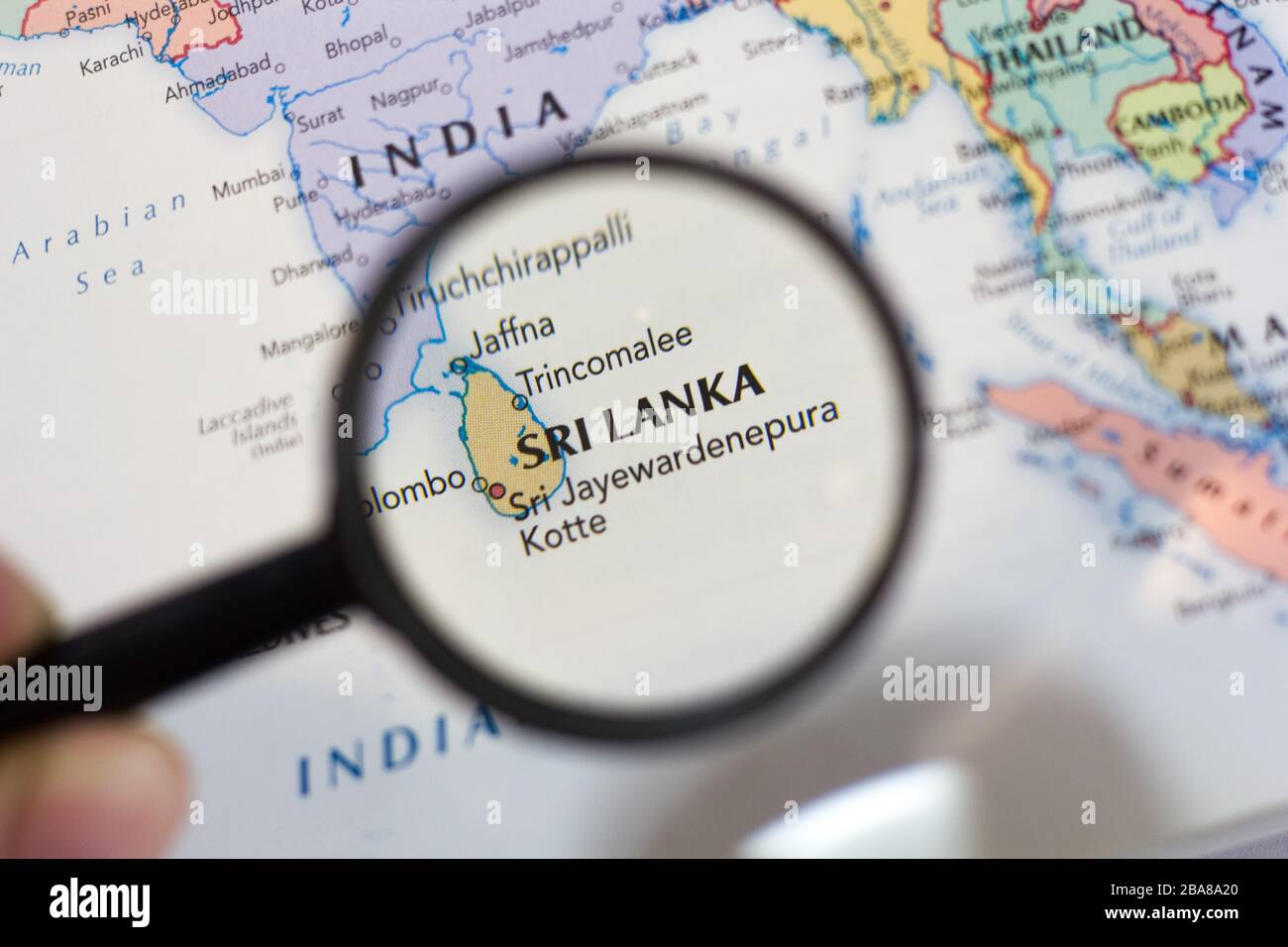 Sri Lanka Auf Der Weltkarte