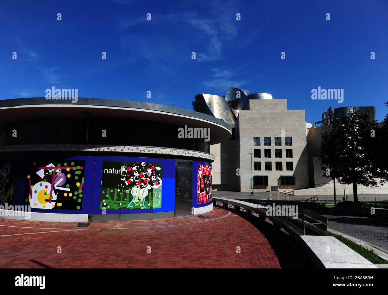Außerhalb des Guggenheim Museums, Bilbao Stockfoto