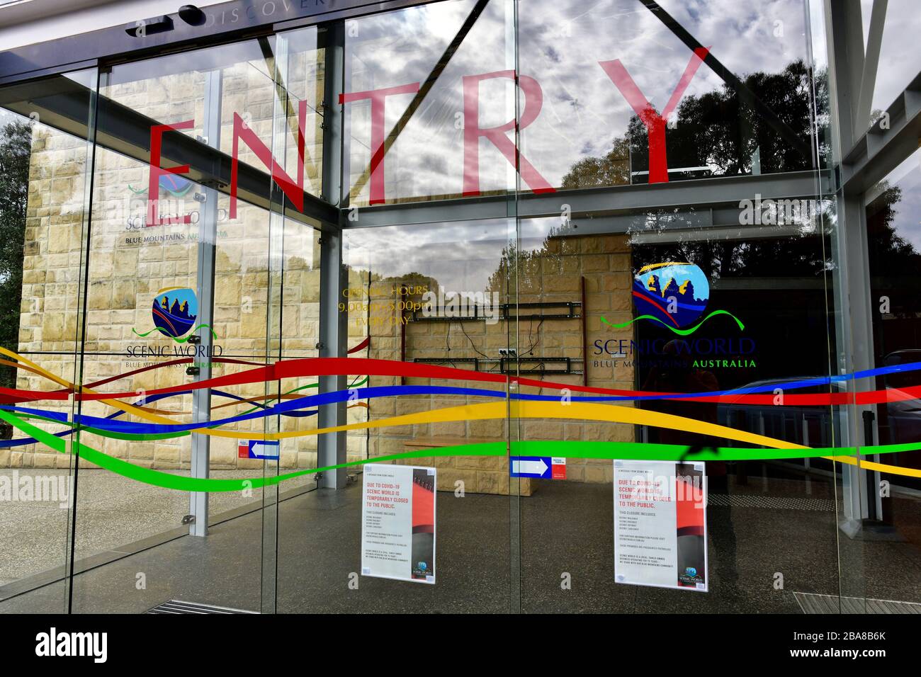 Die SCENIC World in Katoomba ist wegen COVID 19: März 2020 geschlossen Stockfoto
