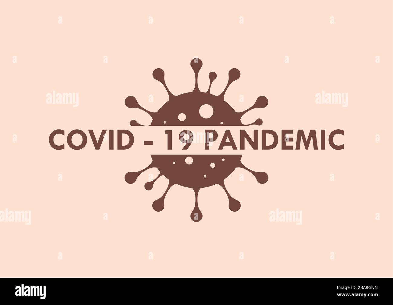 Darstellung des Coronavirus-Banners. 2019 Roman Coronavirus (2019-nCoV) Konzept. Stock Vektor