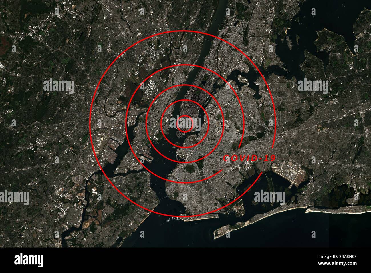 New York City ein Epizentrum der Coronavirus Pandemie im März 2019