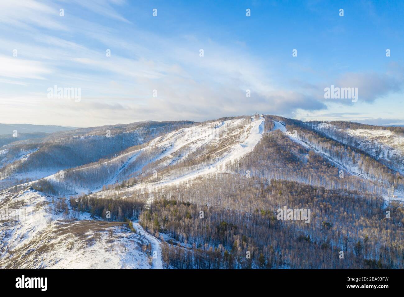 Abzakovo Antenne winter Stockfoto