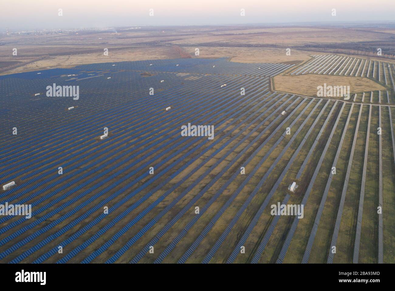 Solarstation Zellen Stockfoto