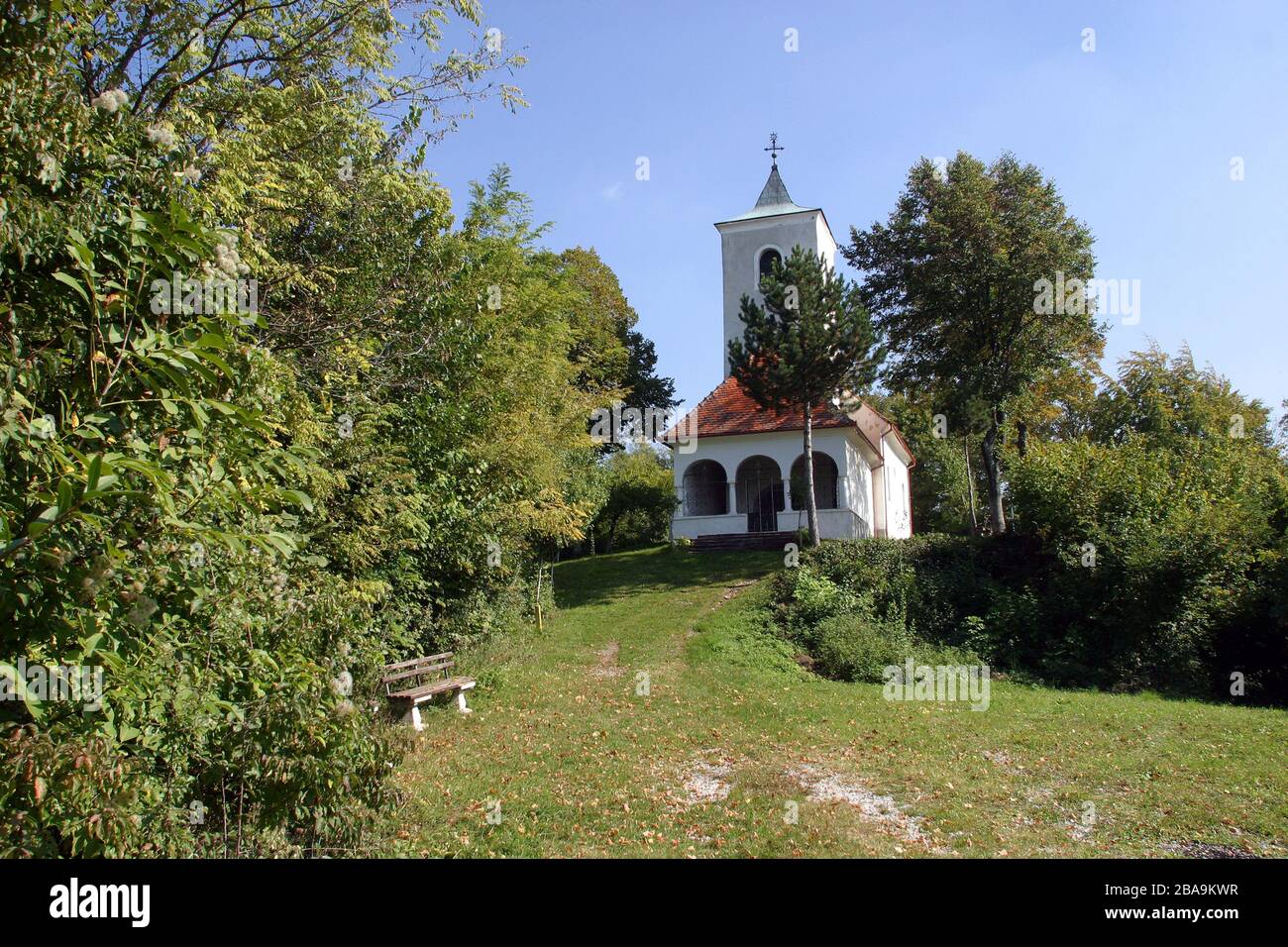 Kapelle des heiligen Johannes des Täufers in Gorica Lepoglavska, Kroatien Stockfoto