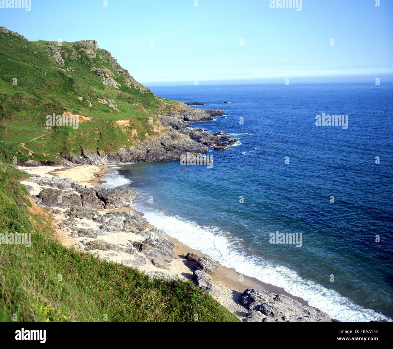 Great Mattiscombe Sands, Startpunkt, South Hams, South Devon. Stockfoto