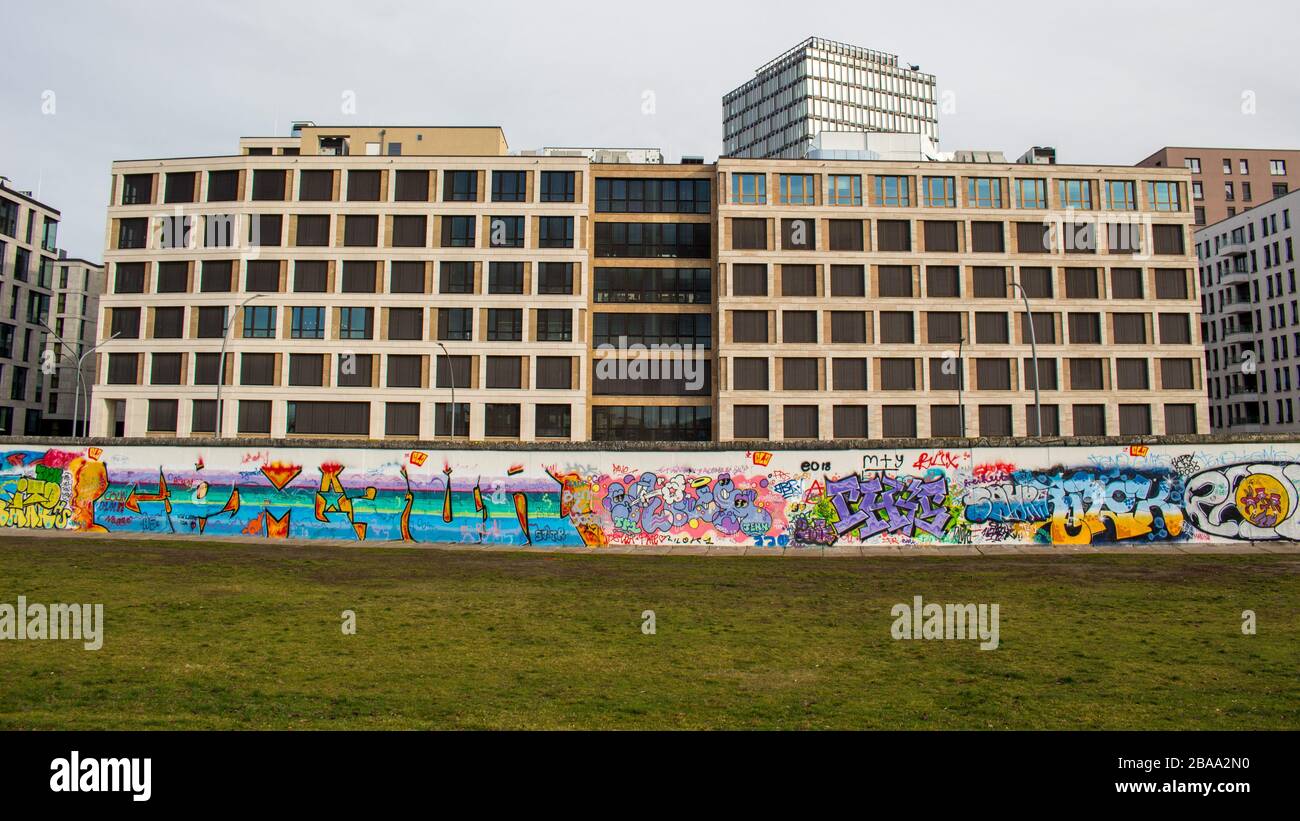 Ein Abschnitt der Berliner Mauer. Stockfoto