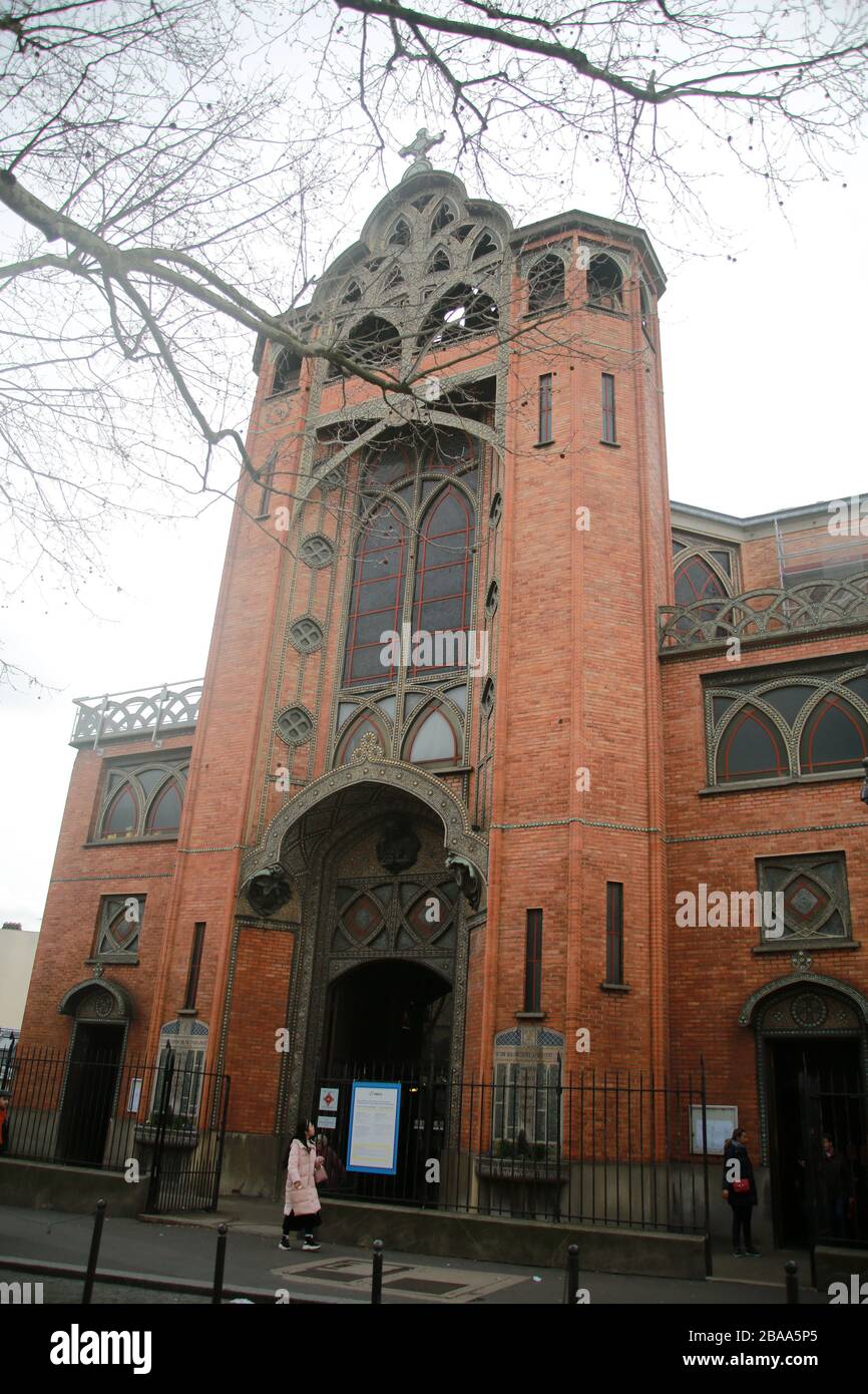 Église Saint-Jean de Montmartre, Paris, Frankreich Stockfoto