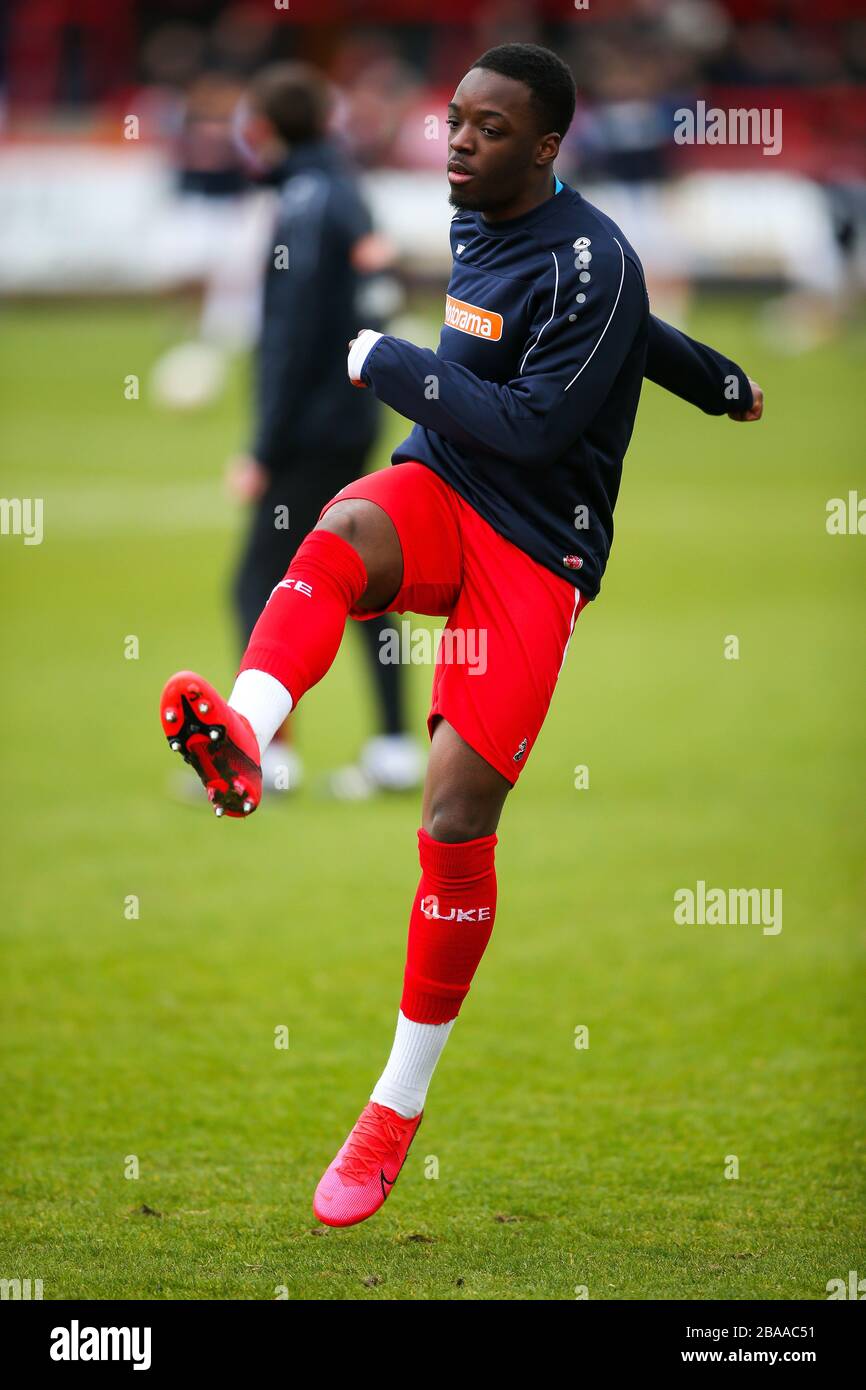 Kidderminster Harriers' Austin Samuels während des Spiels der National League North - Gruppe A - im Aggborough Stadium Stockfoto