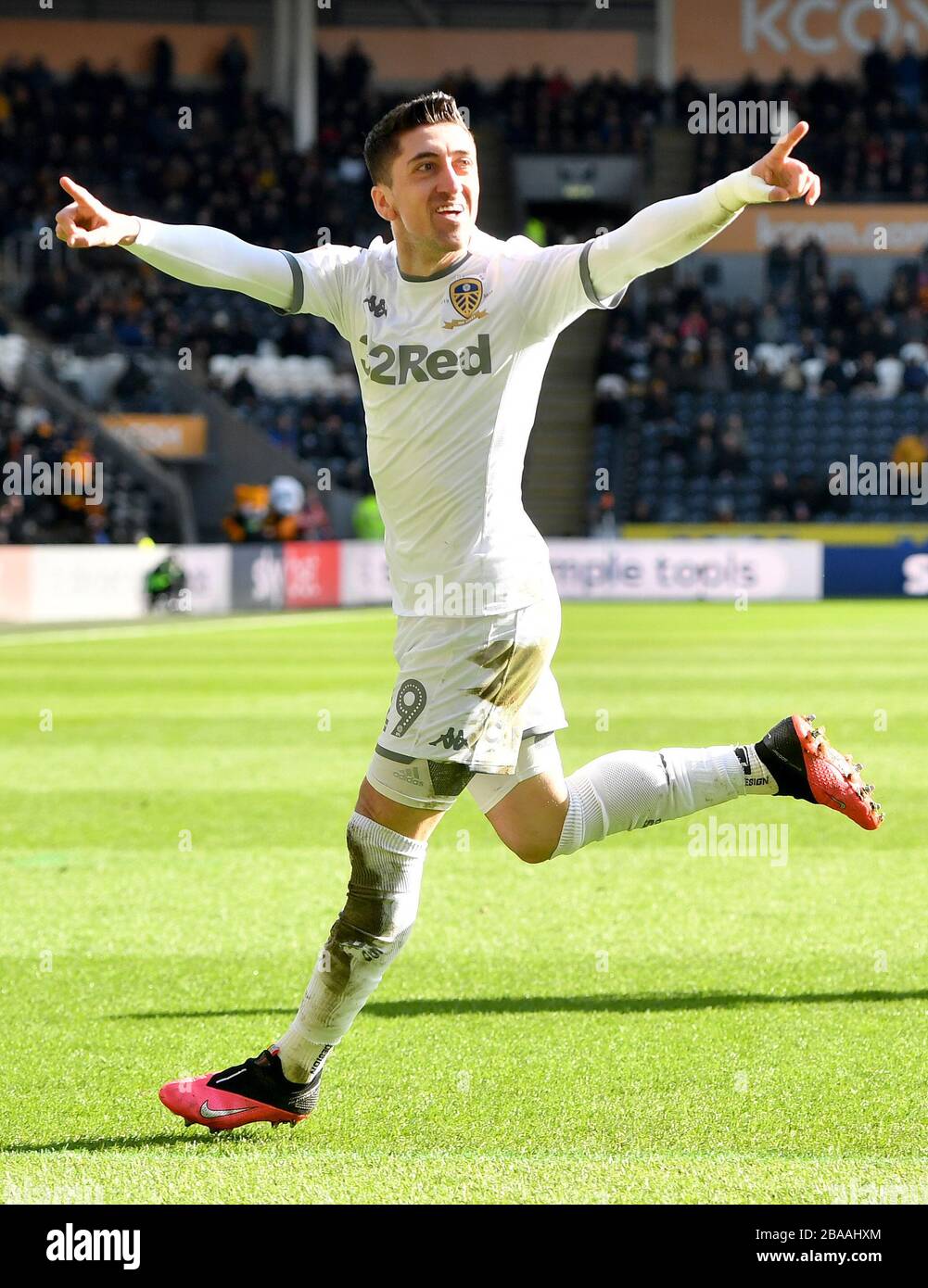 Pablo Hernández von Leeds United feiert das zweite Tor seiner Seite Stockfoto