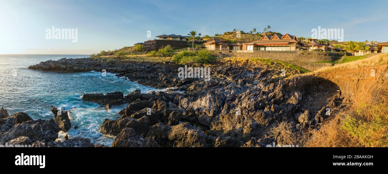 Kohala Oceanfront Development Luxury Homes in North Kohala, Hawaii Island, USA Stockfoto