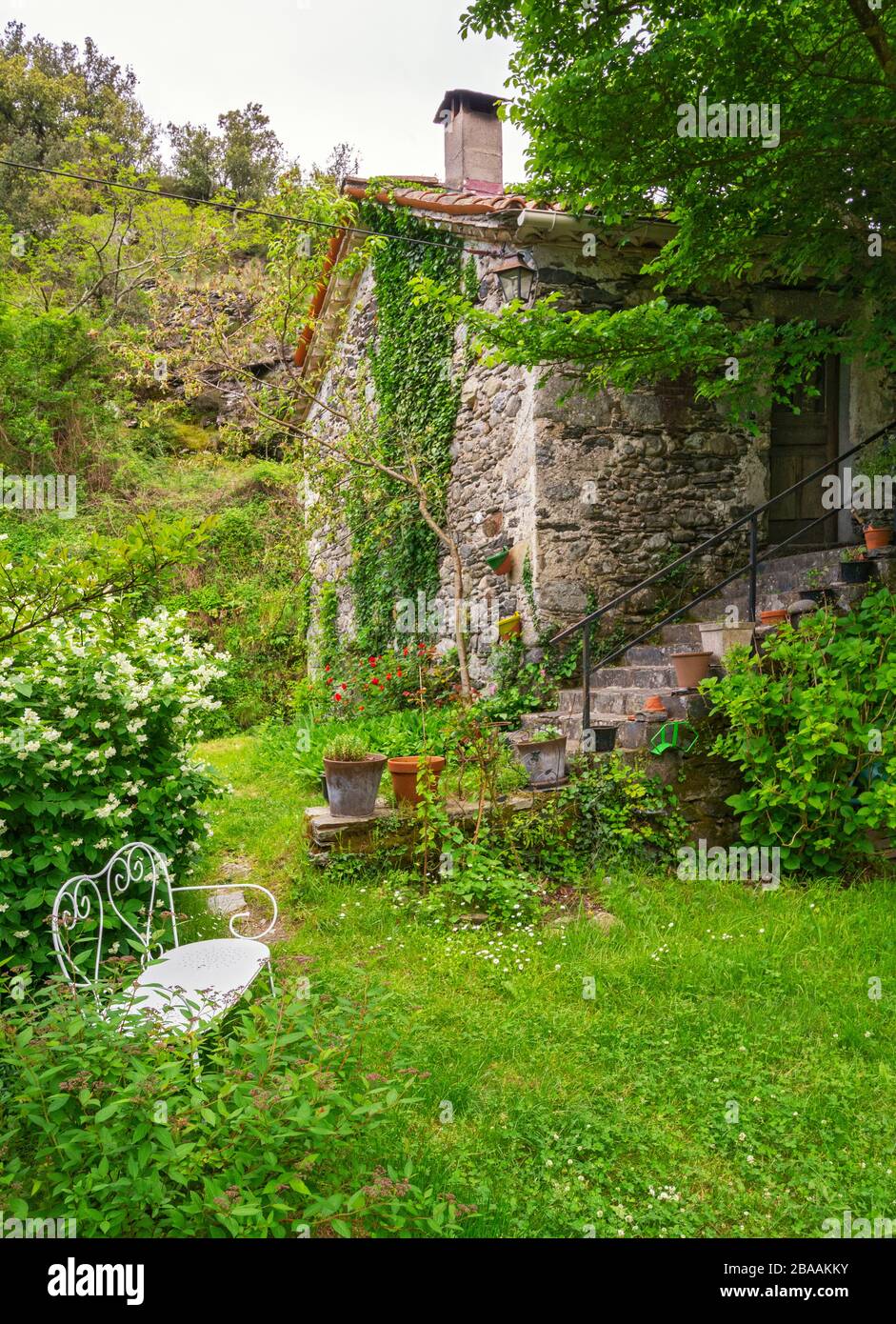 Frankreich, Nationalpark Cevennen, altes Mühlenhaus nutzte nun aa ein Wohnhaus Stockfoto