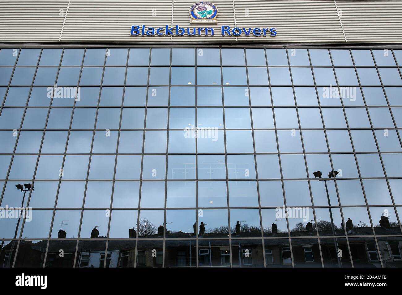 Ein allgemeiner Blick auf das Blackburn Rovers Stadion vor dem Sky Bet Championship Match im Ewood Park Stockfoto