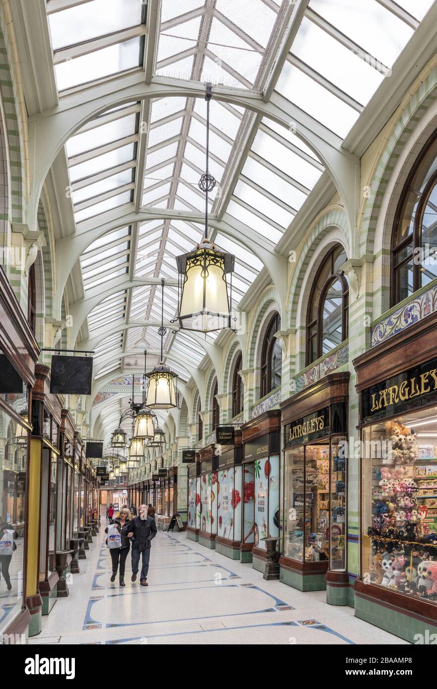 Royal Arcade, Norwich, Norfolk, England, Großbritannien Stockfoto